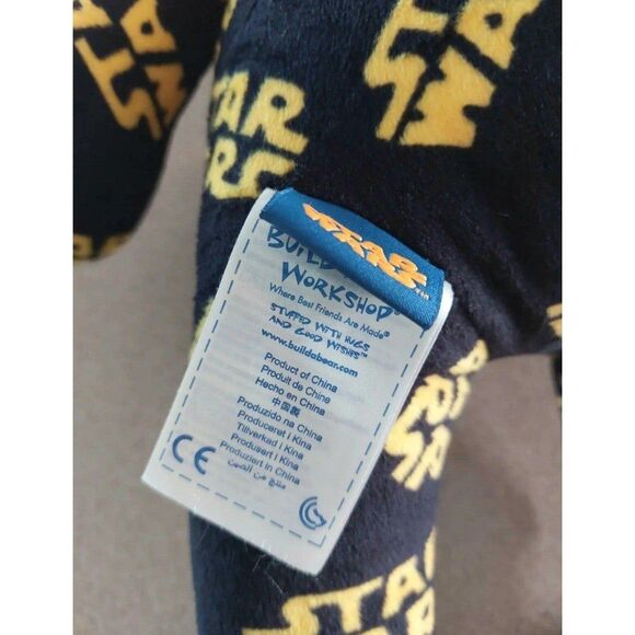 Build A Bear Workshop Star Wars Print Plush 17" Teddy Bear BAB Plays Music Black - Picture 8 of 10